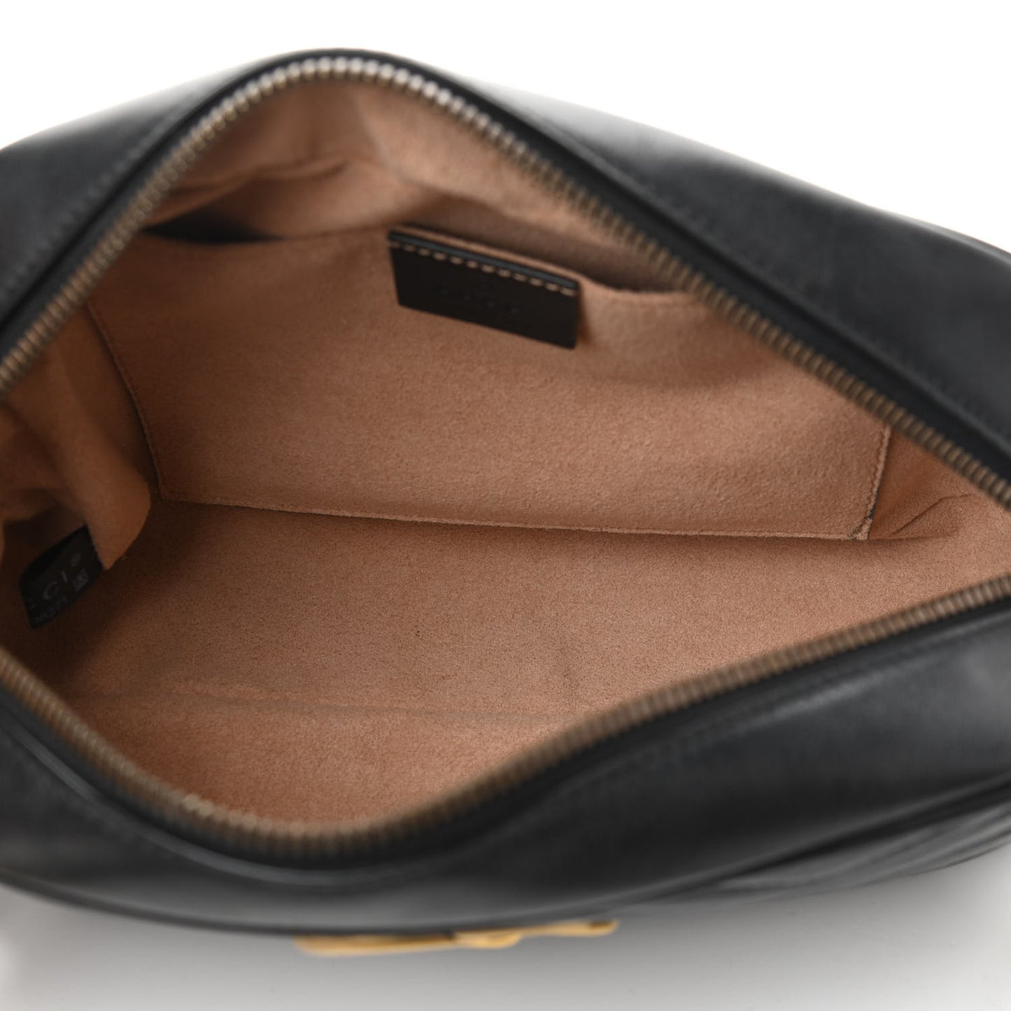 Calfskin Matelasse Small GG Marmont Chain Shoulder Bag Black