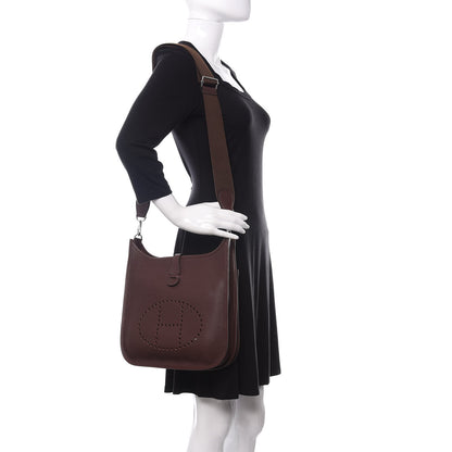 Hermes Taurillon Clemence Evelyne III PM Havane 2 of 11
