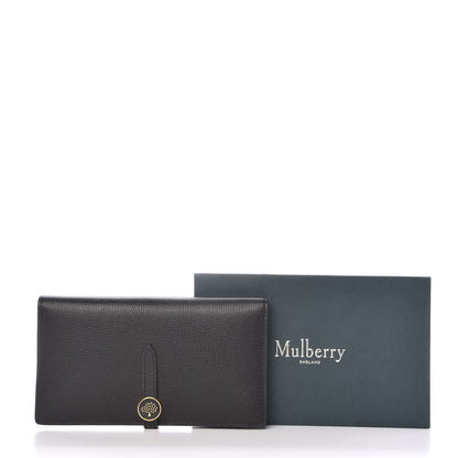 Mulberry Cross Grain Calfskin Tree Long Wallet Black 10 of 10