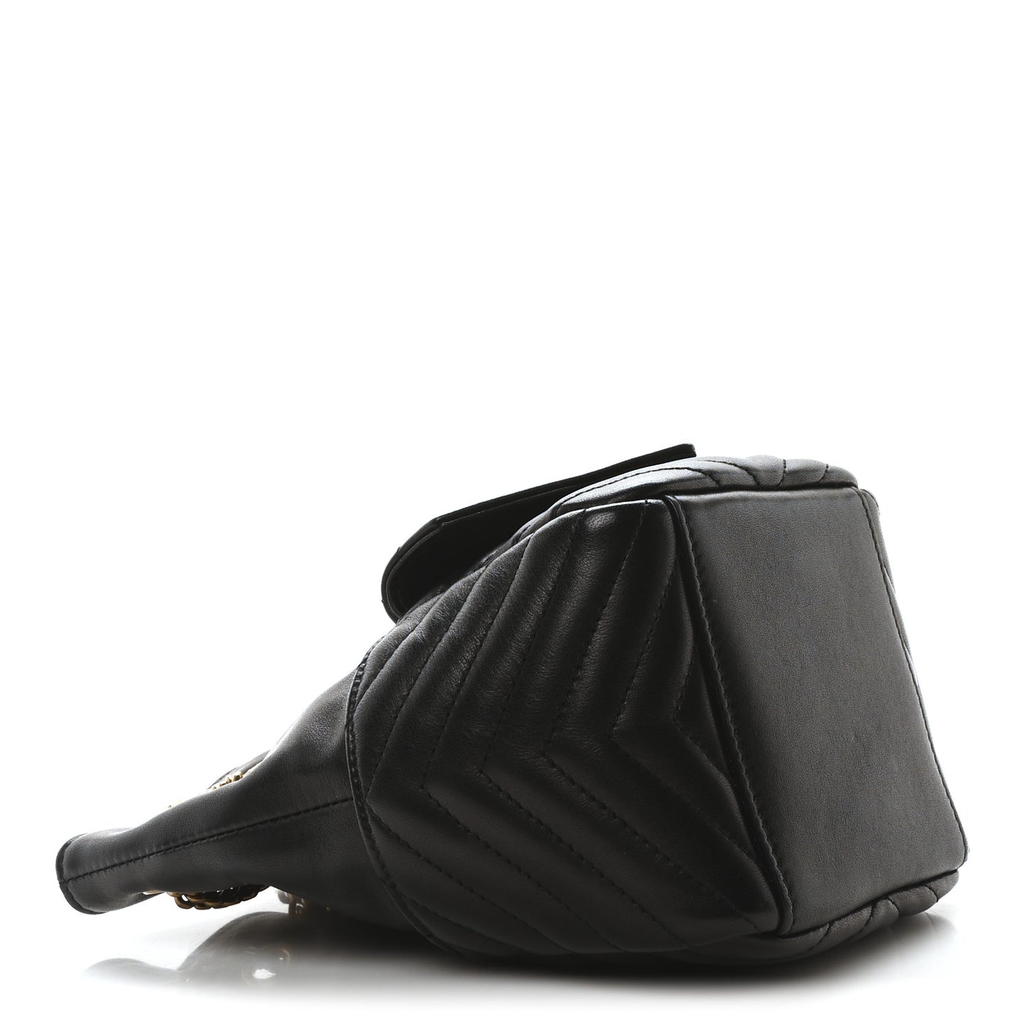 Lambskin Matelasse Monogram Joe Nano Bucket Bag Black