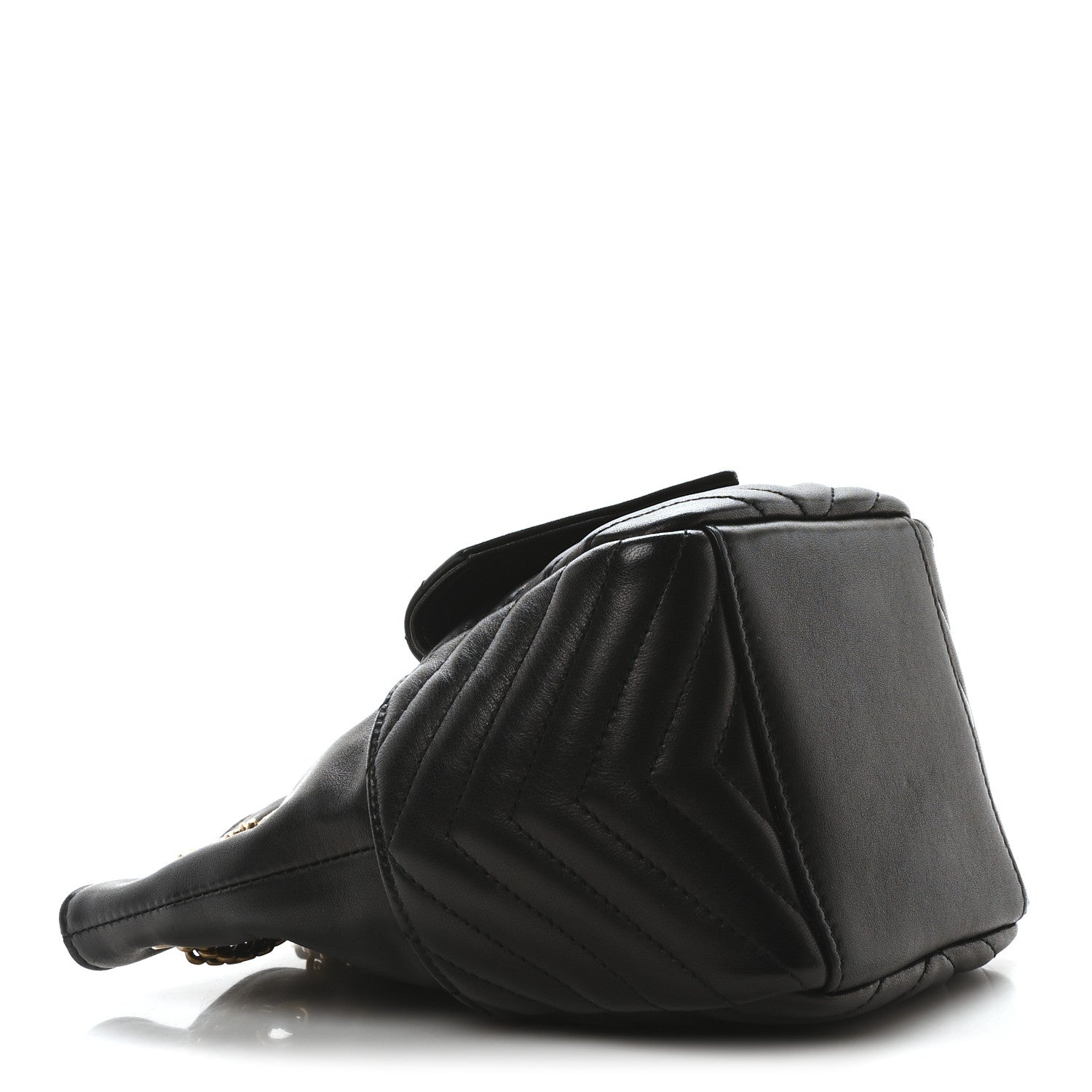 Saint Laurent Lambskin Matelasse Monogram Joe Nano Bucket Bag Black 4 of 10