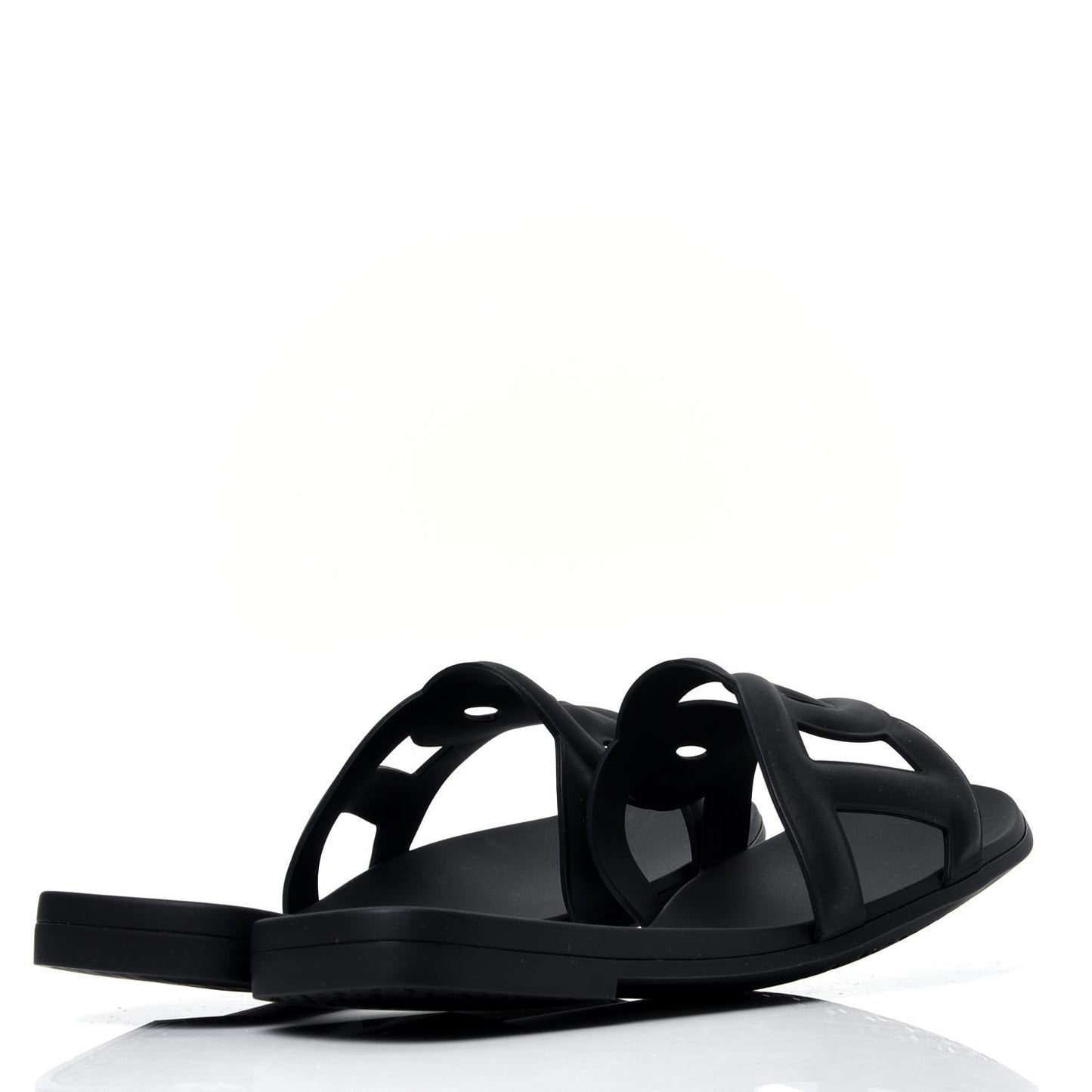 Rubber Aloha Sandals 38 Black