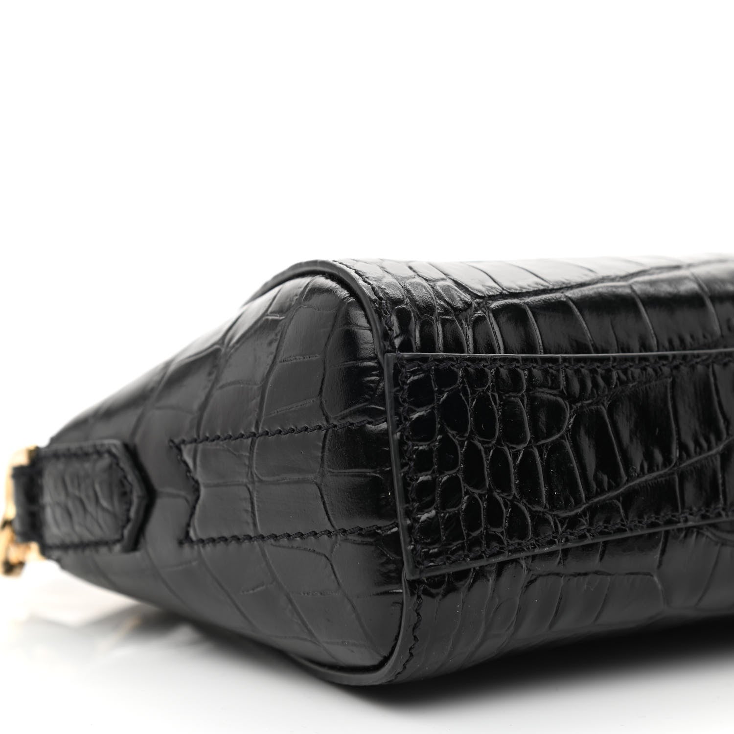 Givenchy Calfskin Crocodile Embossed Nano Antigona Black 8 of 9