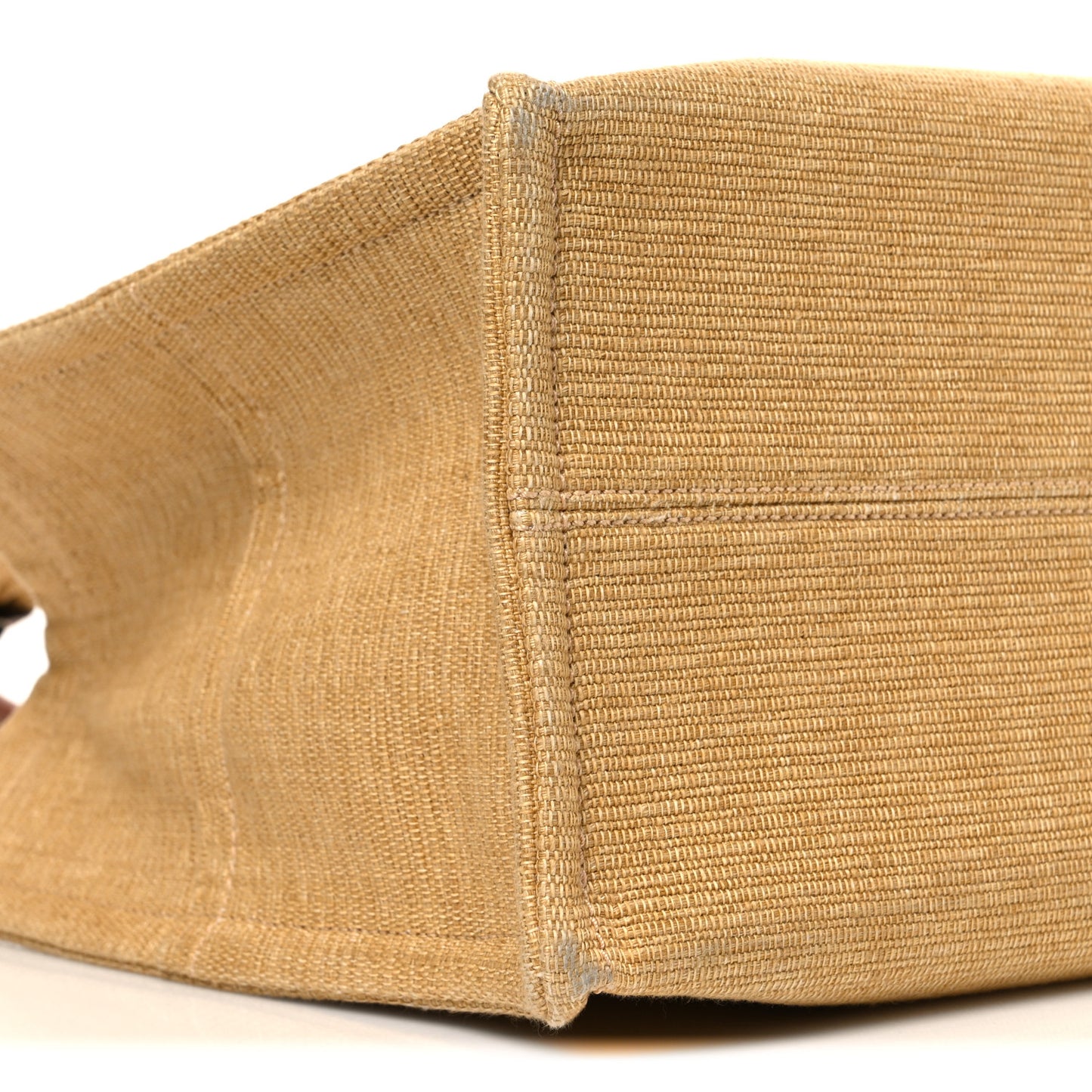 Canvas Calfskin Triomphe Large Cabas Thais Natural Tan