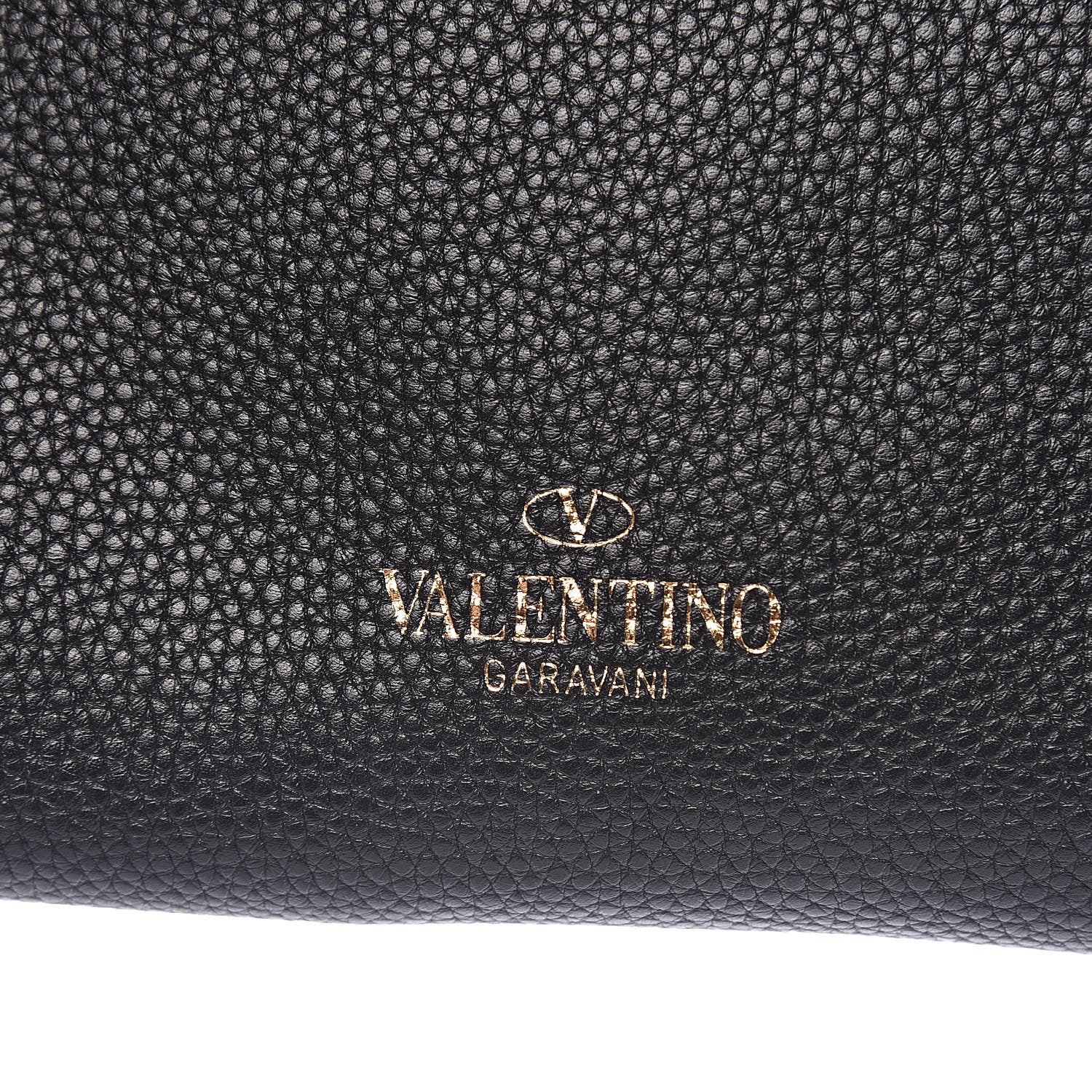 Valentino Garavani Pebbled Calfskin Rockstud Single Handle Flap Bag Black 10 of 10
