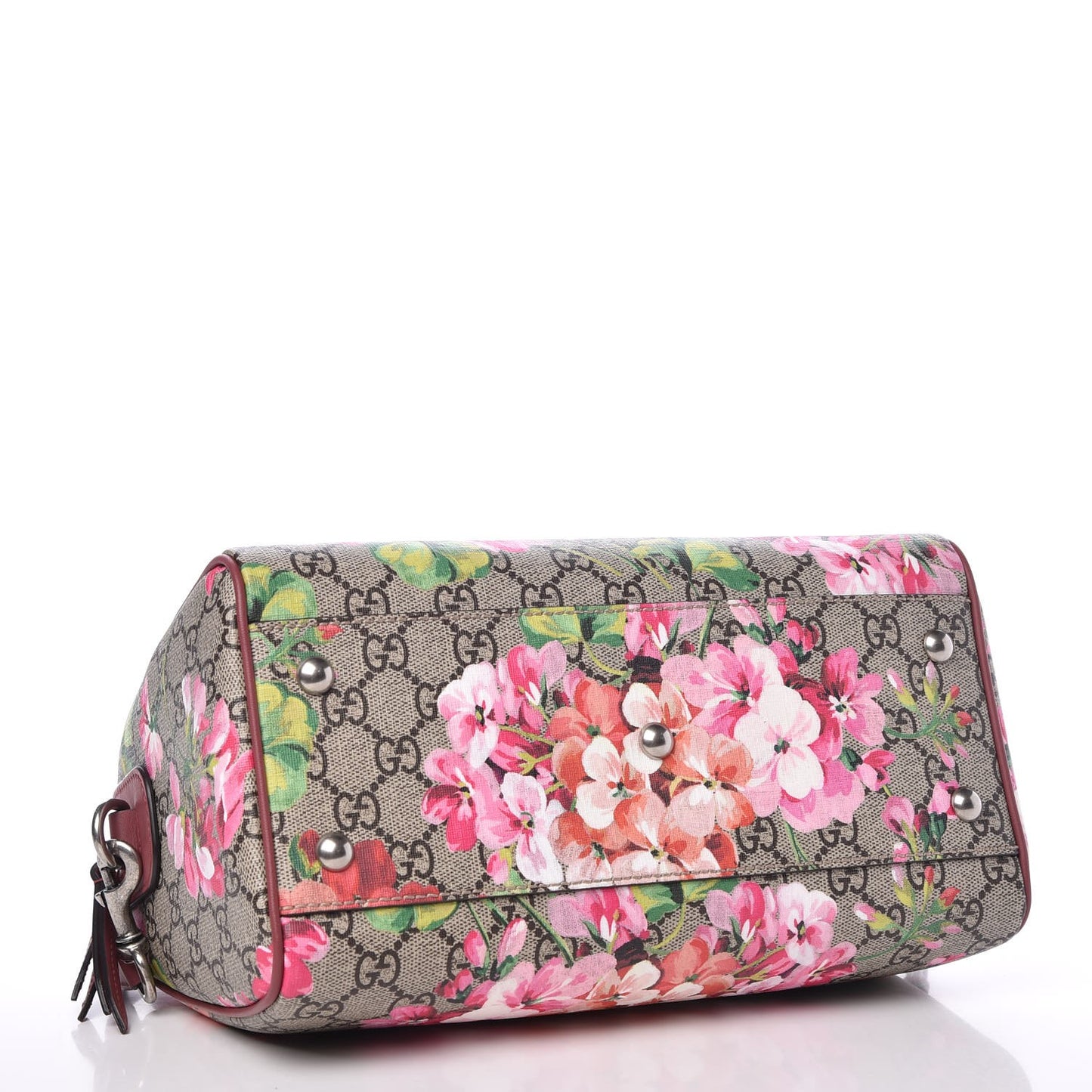 GG Supreme Monogram Blooms Small Boston Beige Multicolor Dry Rose