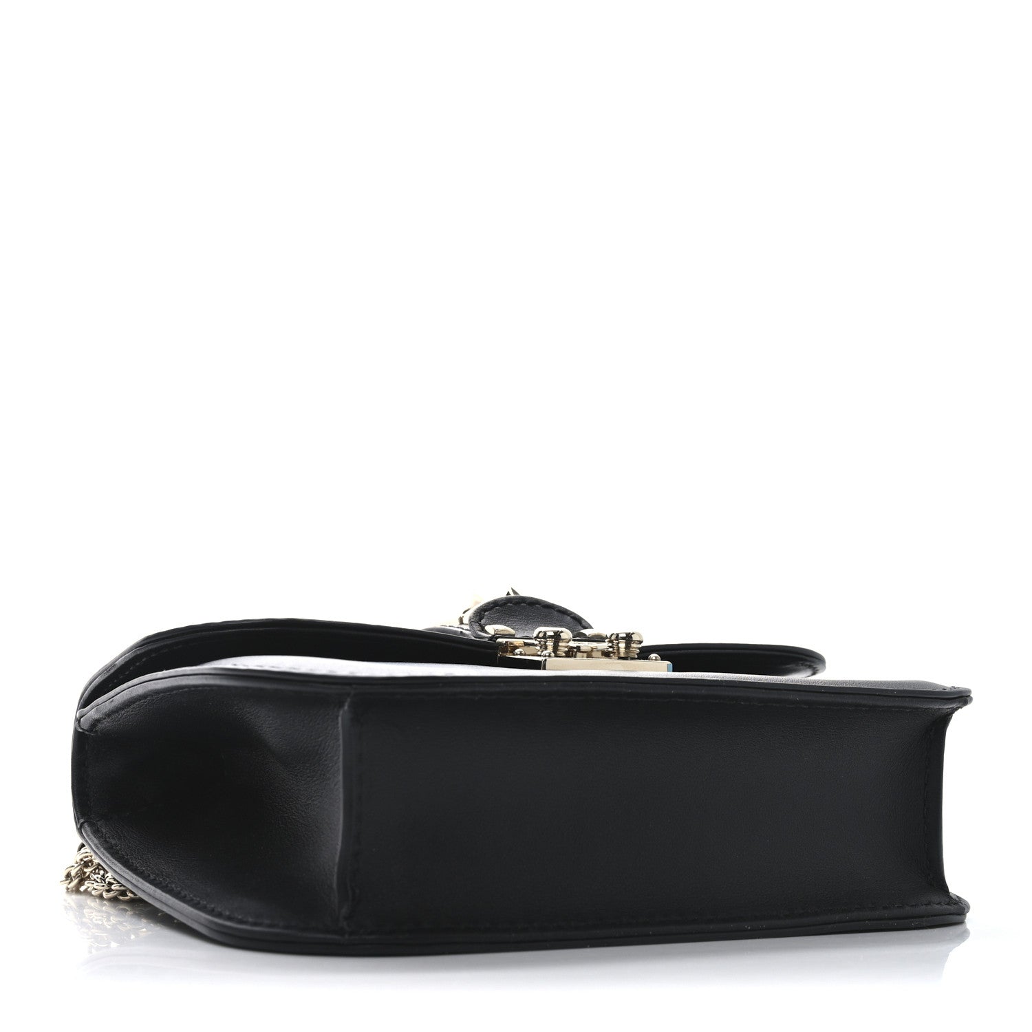 Valentino Garavani Vitello Small Glam Lock Rockstud Flap Black 4 of 9
