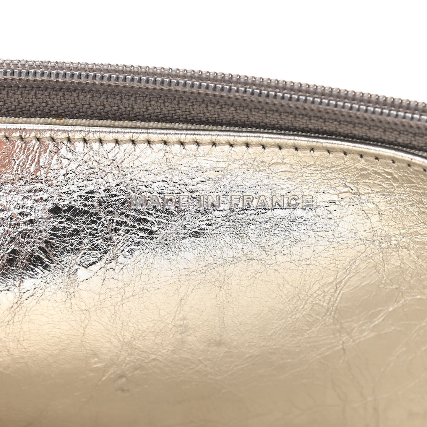 Metallic Striped Calfskin Reissue Wallet On Chain WOC Silver