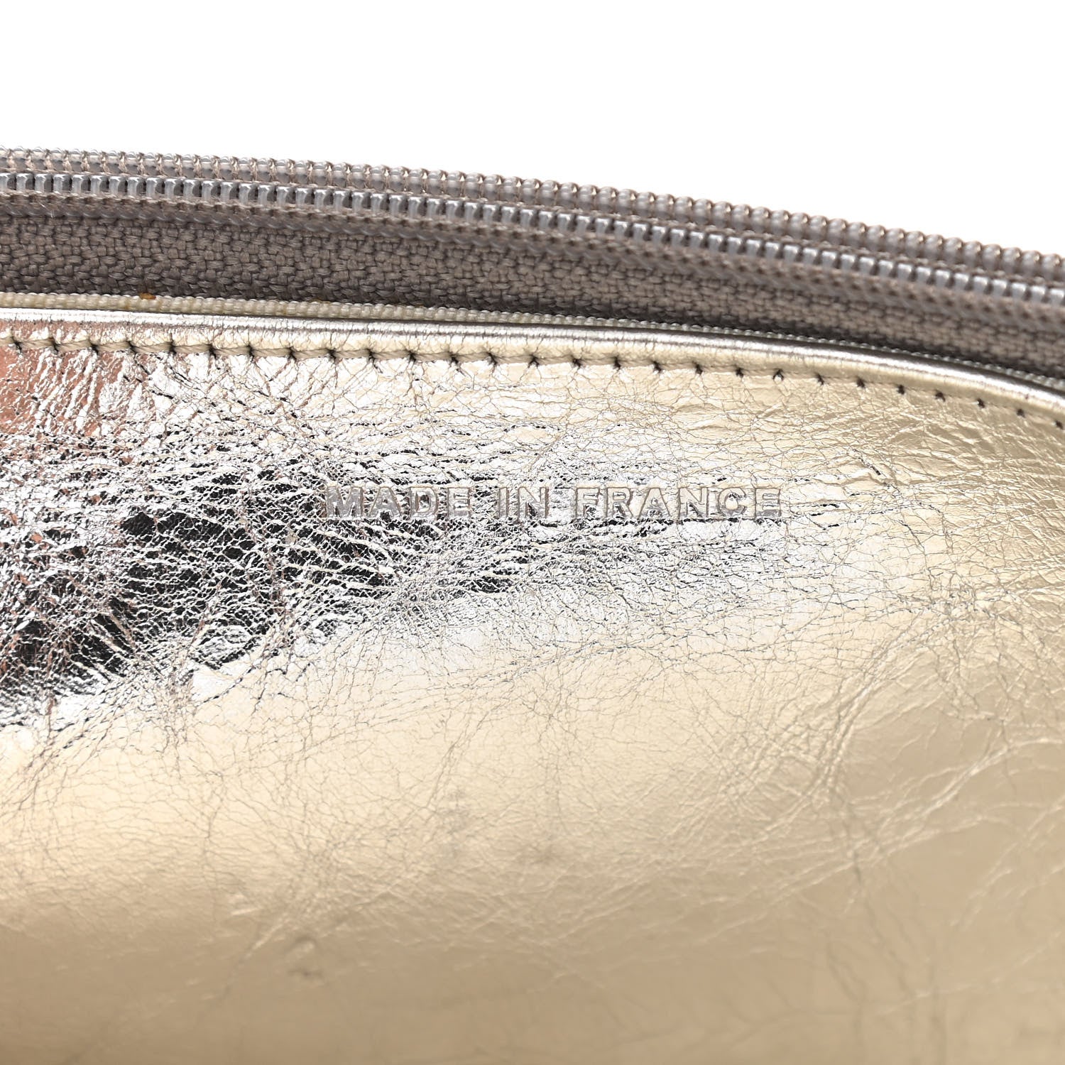 Chanel Metallic Striped Calfskin Reissue Wallet On Chain WOC Silver 7 of 19