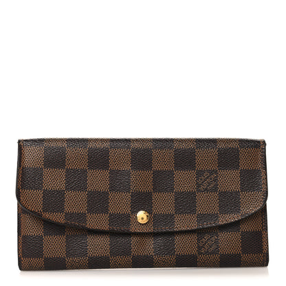Louis Vuitton Damier Ebene Emilie Wallet Red 1 of 6