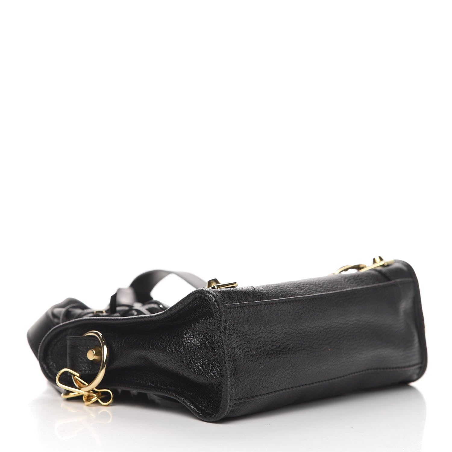 Balenciaga Chevre Gold Metallic Edge Hardware Mini City Black 5 of 11