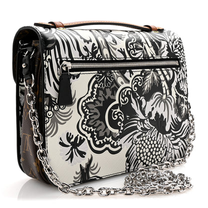 Louis Vuitton Epi Monogram Floral Pochette Metis Black White 3 of 9