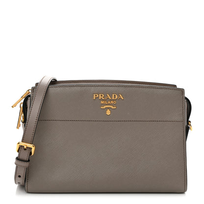 Prada Saffiano Calfskin Esplanade Crossbody Bag Argilla 1 of 10