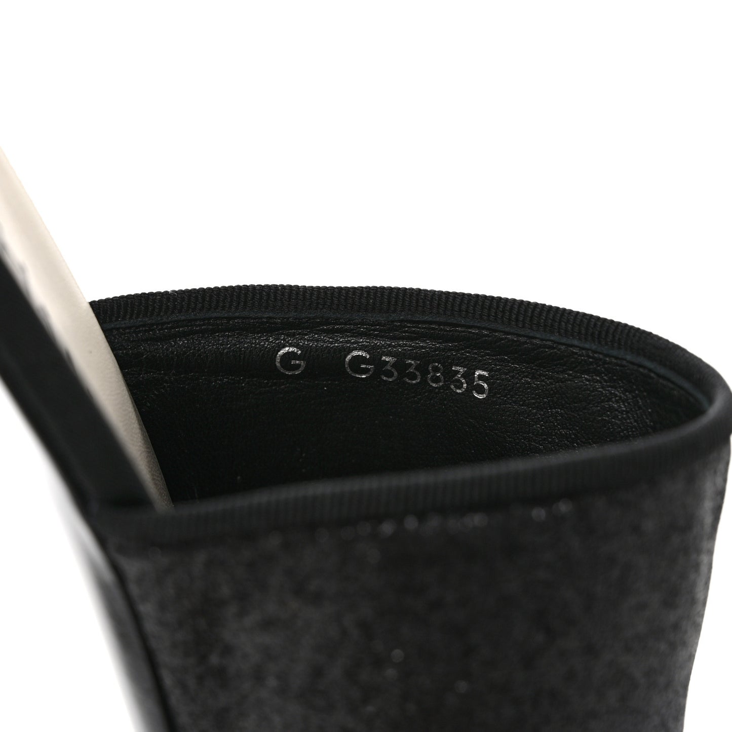 Fabric Glitter Cap Toe Logo Pumps 40 Black