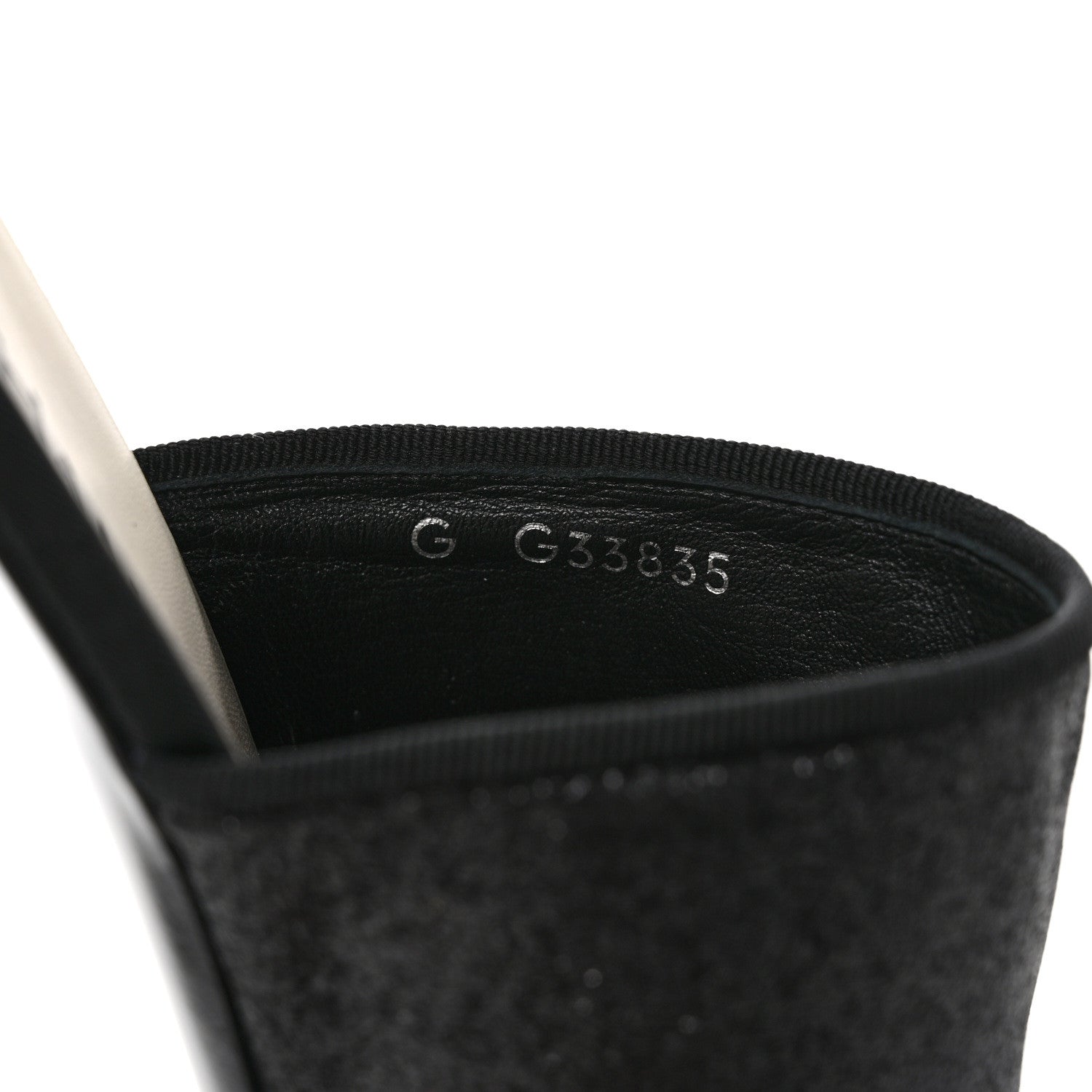 Chanel Fabric Glitter Cap Toe Logo Pumps 40 Black 8 of 9