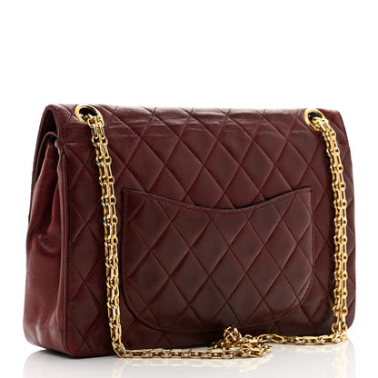Chanel Lambskin Quilted Medium Double Flap Bijoux Chain Bordeaux 3 of 14