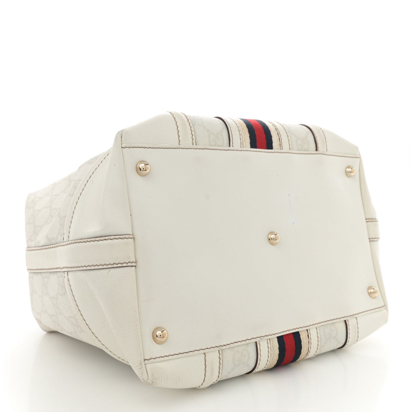 Monogram Web Treasure Boston Tote Ivory