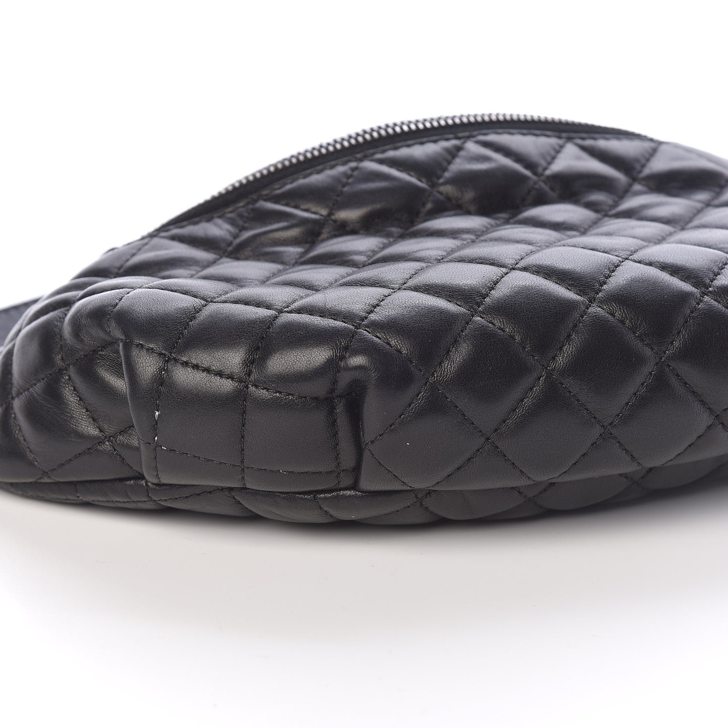 Calfskin Quilted Belt Me Up Waist Bag Black