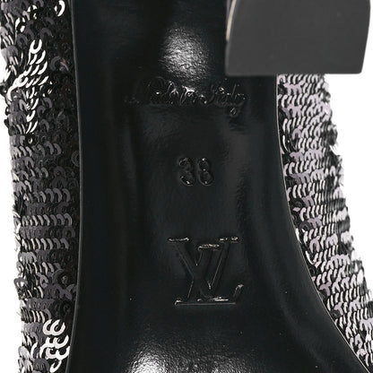 Louis Vuitton Sequin Sparkle Pumps 38 Argent 7 of 9