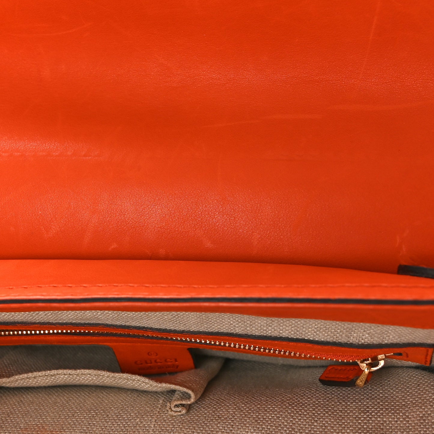 Calfskin Handmade Medium Top Handle Bag Orange