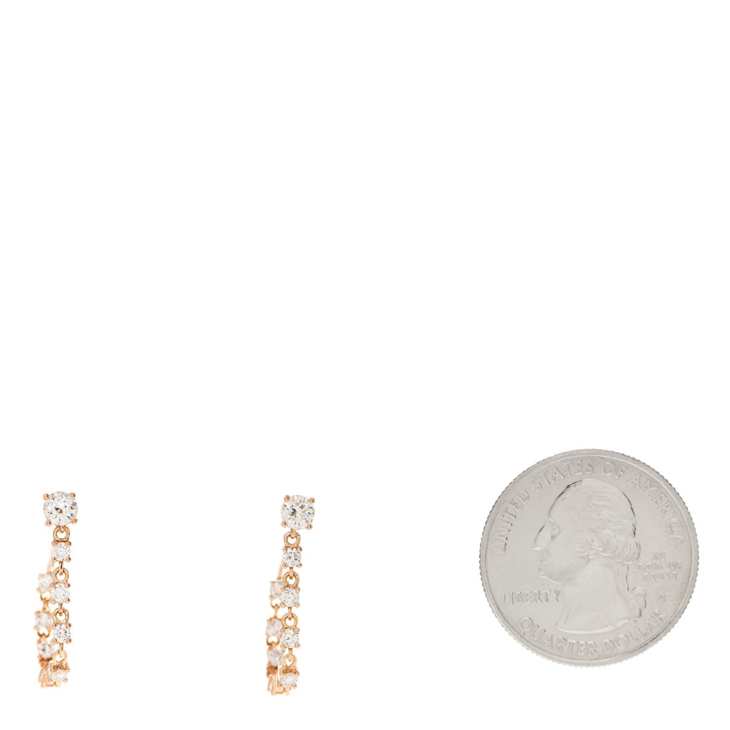 18K Rose Gold Diamond Loop Earrings