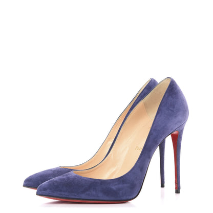 Christian Louboutin Veau Velours Pigalle Follies 100 Pumps 40 China Blue 3 of 10