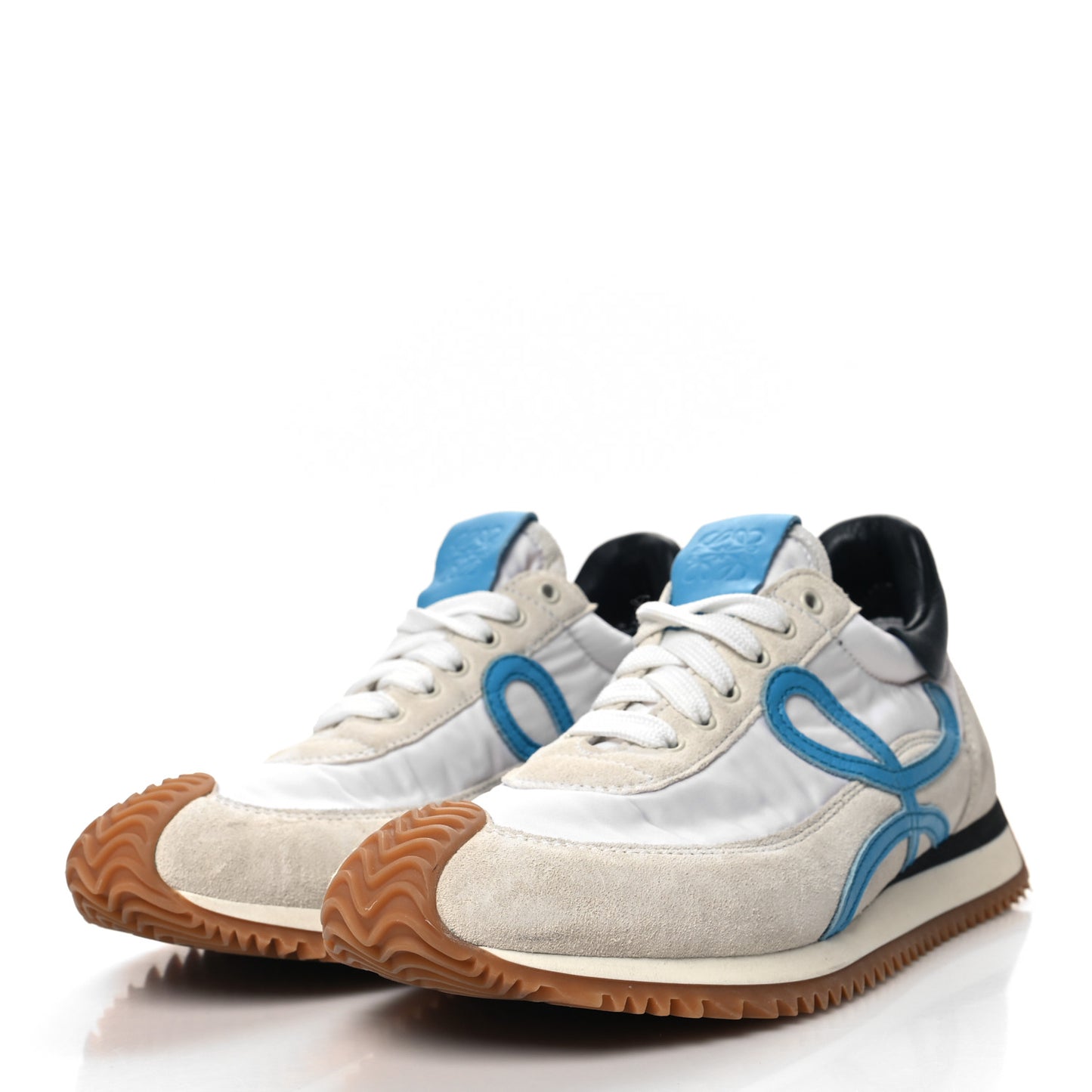 Fabric Suede Flow Retro Runner Sneakers 36 White Blue