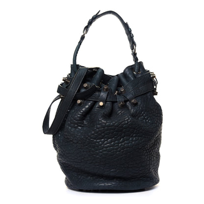 Alexander Wang Pebbled Lambskin Diego Bucket Bag Neptune Antique Brass Hardware 1 of 5