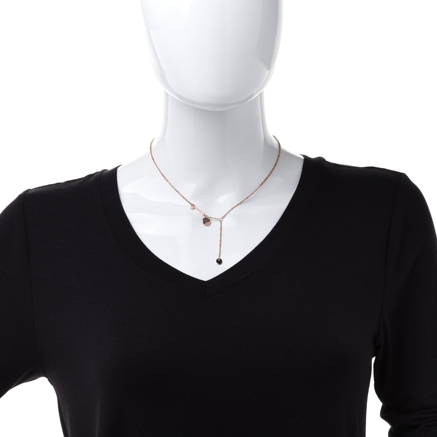 18K Rose Gold Diamond TPM Ex-Libris Pendant Necklace