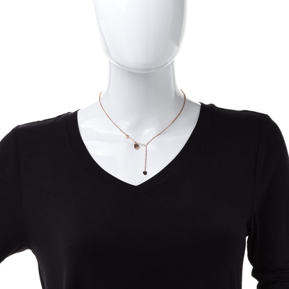 Hermes 18K Rose Gold Diamond TPM Ex-Libris Pendant Necklace 2 of 7