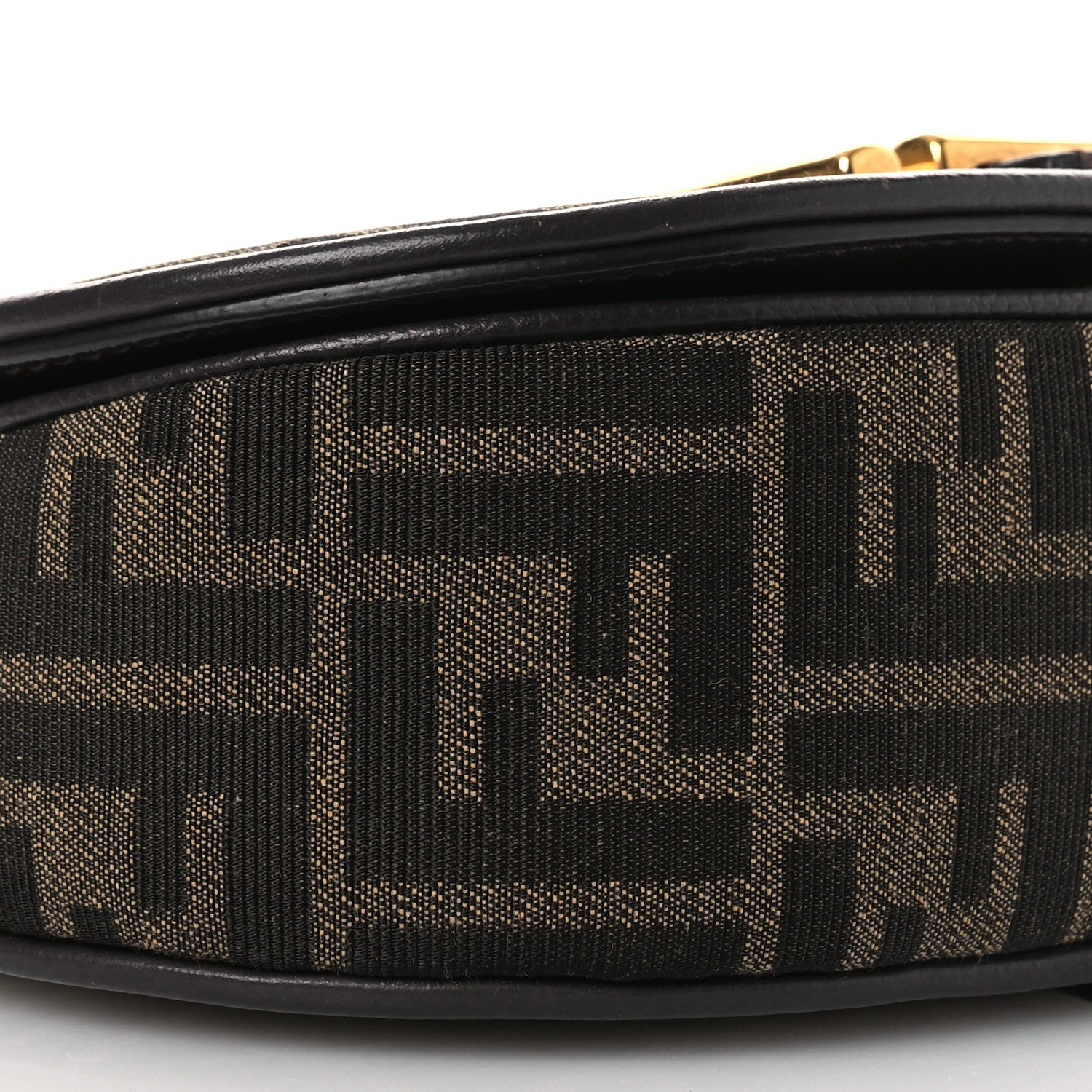 Fendi Fabric Jacquard Vitello Cher Cuoio FF 1974 Small Fendi C'mon Tobacco Moro Ebano 10 of 13