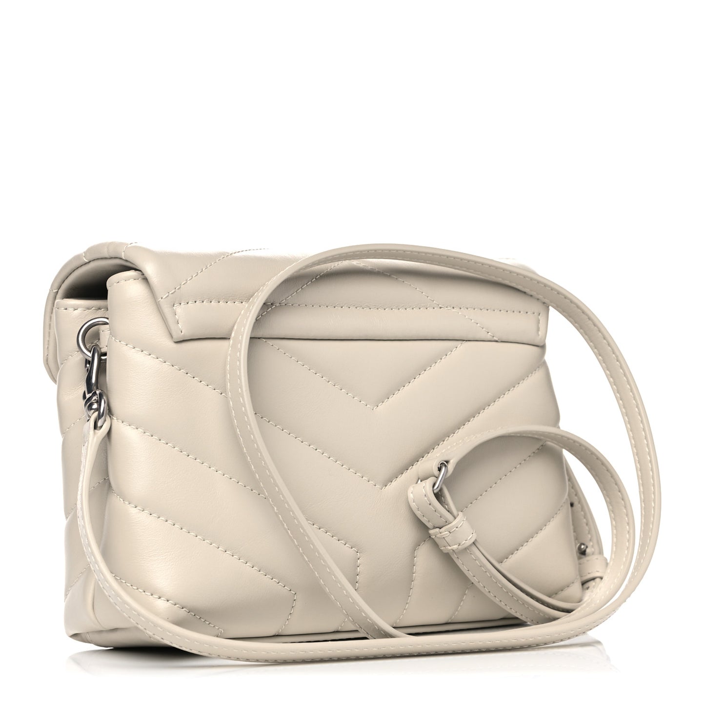 Calfskin Y Quilted Monogram Toy Loulou Crossbody Bag Crema Soft