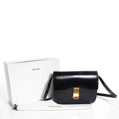 Celine Spazzolato Medium Box Shoulder Bag Black 5 of 8