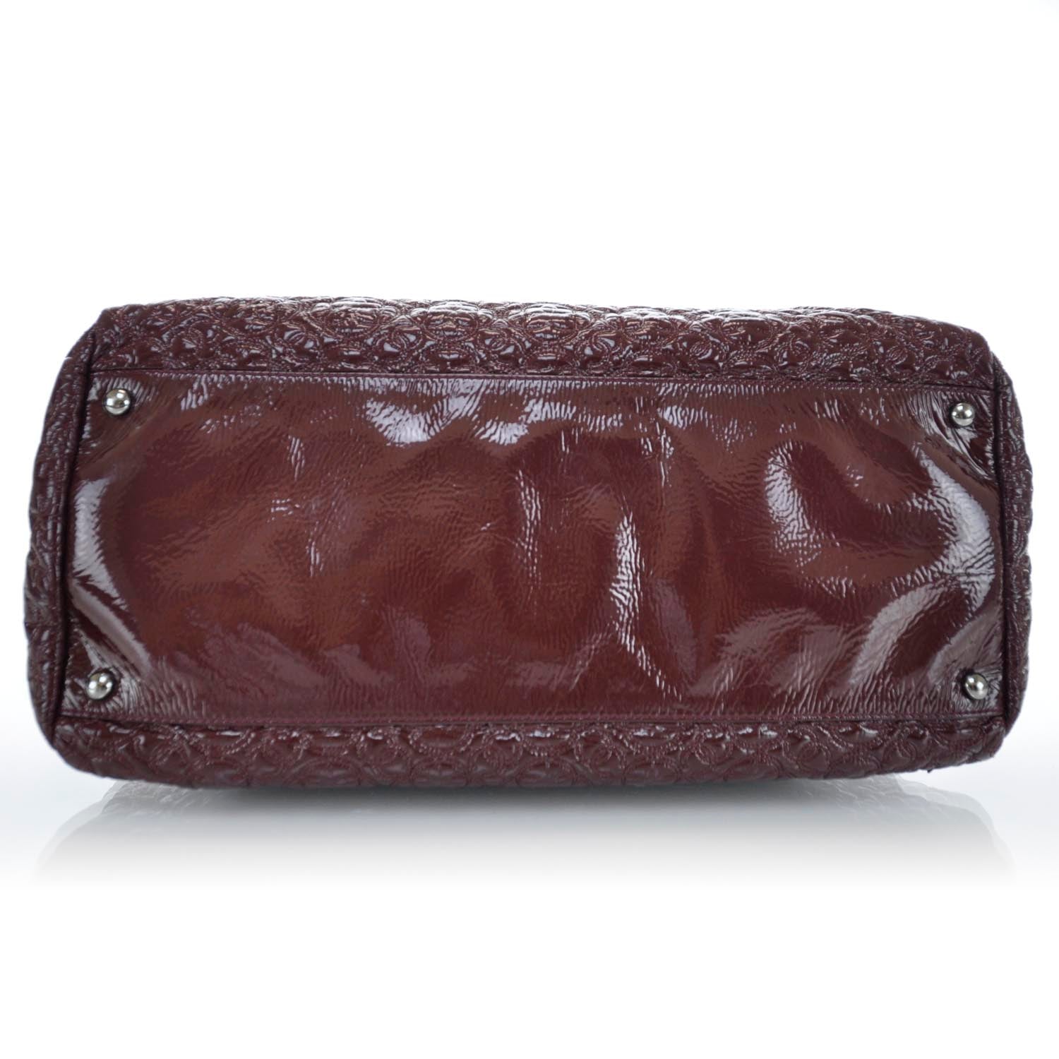 Chanel Vinyl Rock in Moscou Moscow Tote Burgundy 5 of 10