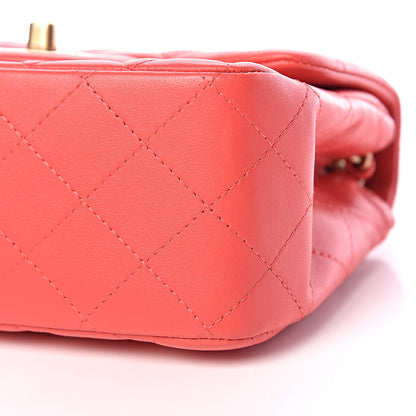 Chanel Lambskin Quilted Mini Square Flap Red 6 of 11