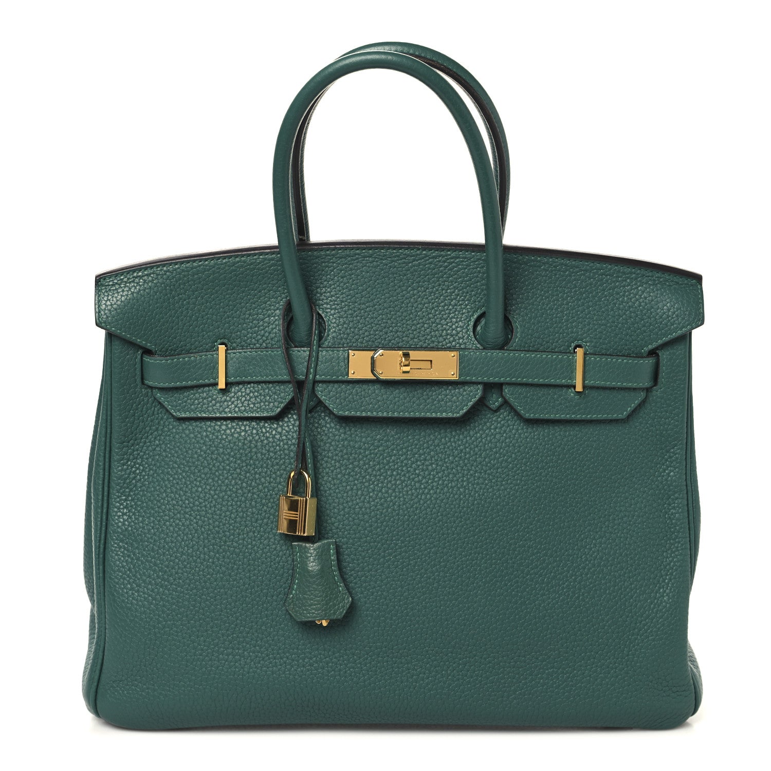 Hermes Taurillon Clemence Birkin 35 Malachite 1 of 17