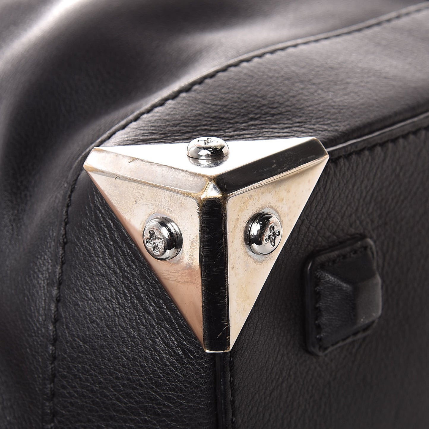 Calfskin Robyn Drawstring Hobo Black