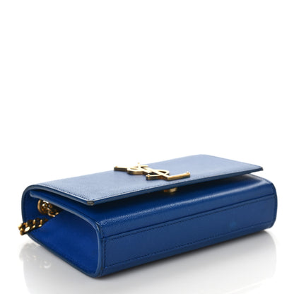 Saint Laurent Grain De Poudre Small Classic Monogram Kate Satchel Royal Blue 3 of 14