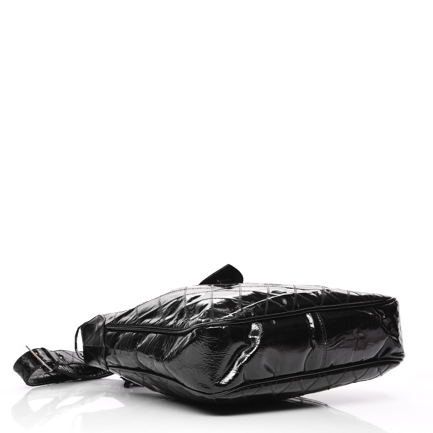 Chanel Patent Quilted CC Shoulder Bag Black 5 of 17