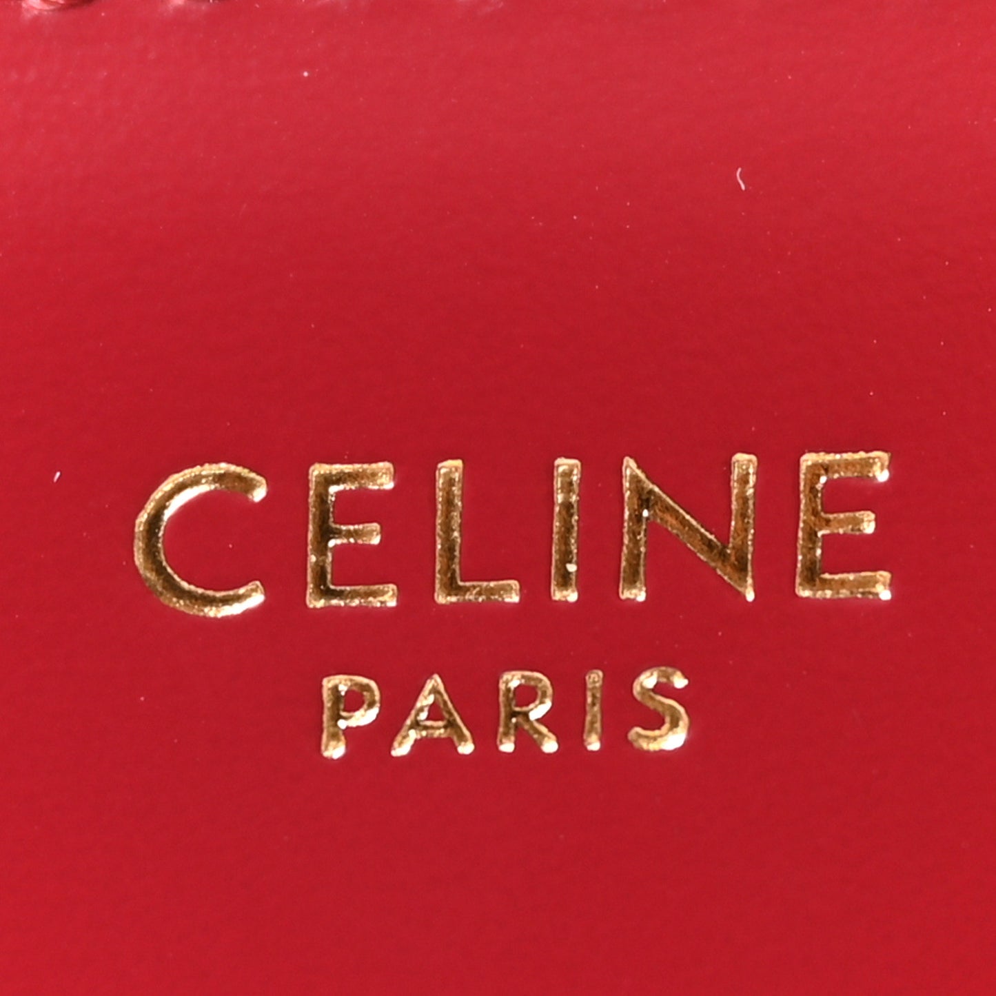 Shiny Calfskin Chain Besace Triomphe Carmin