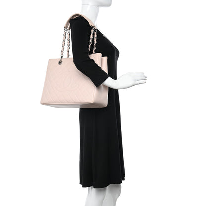 Chanel Caviar Quilted Grand Shopping Tote GST Light Pink 3 of 10