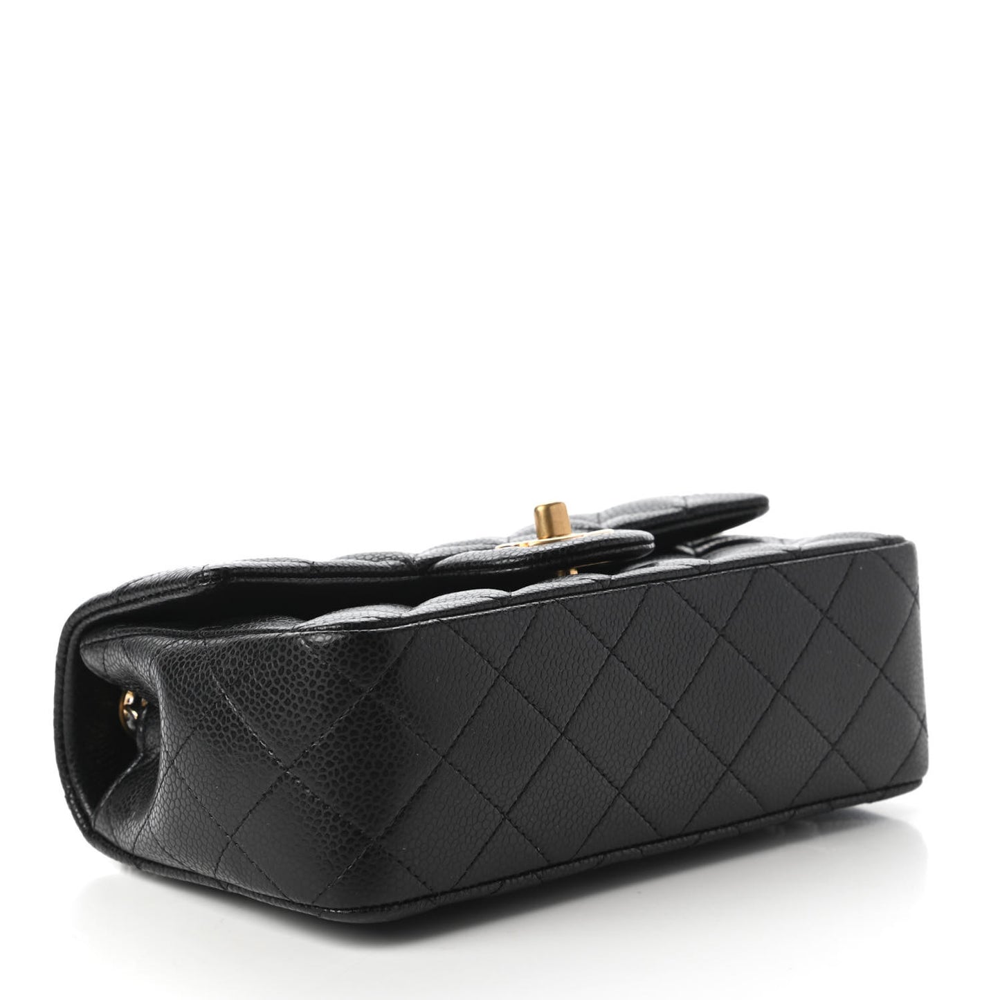 Caviar Quilted Mini Rectangular Flap Black