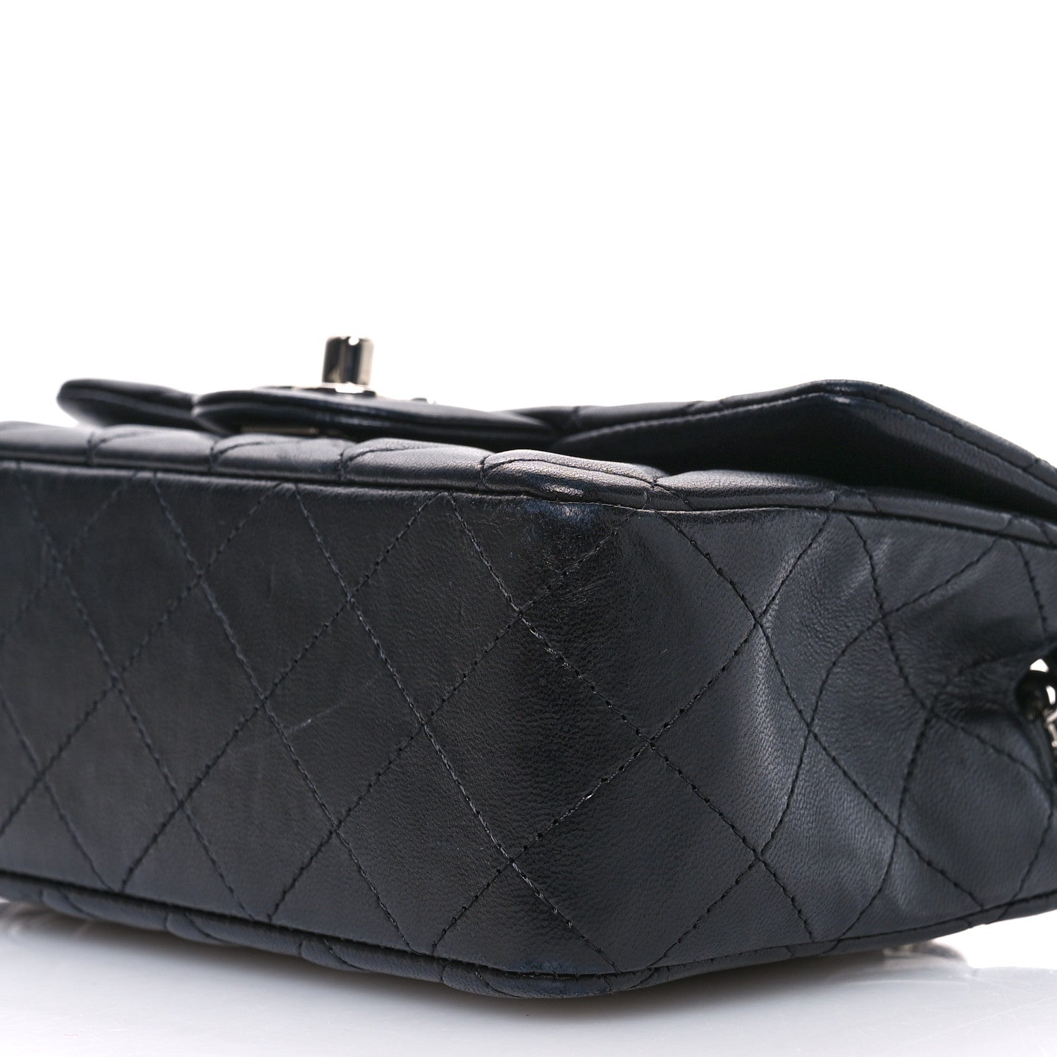 Chanel Lambskin Quilted Mini Rectangular Flap Black 10 of 11