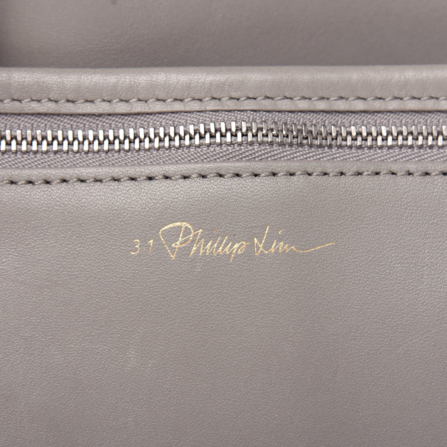 3.1 Phillip Lim Smooth Calfskin Small Soleil Bucket Bag Cement 6 of 8