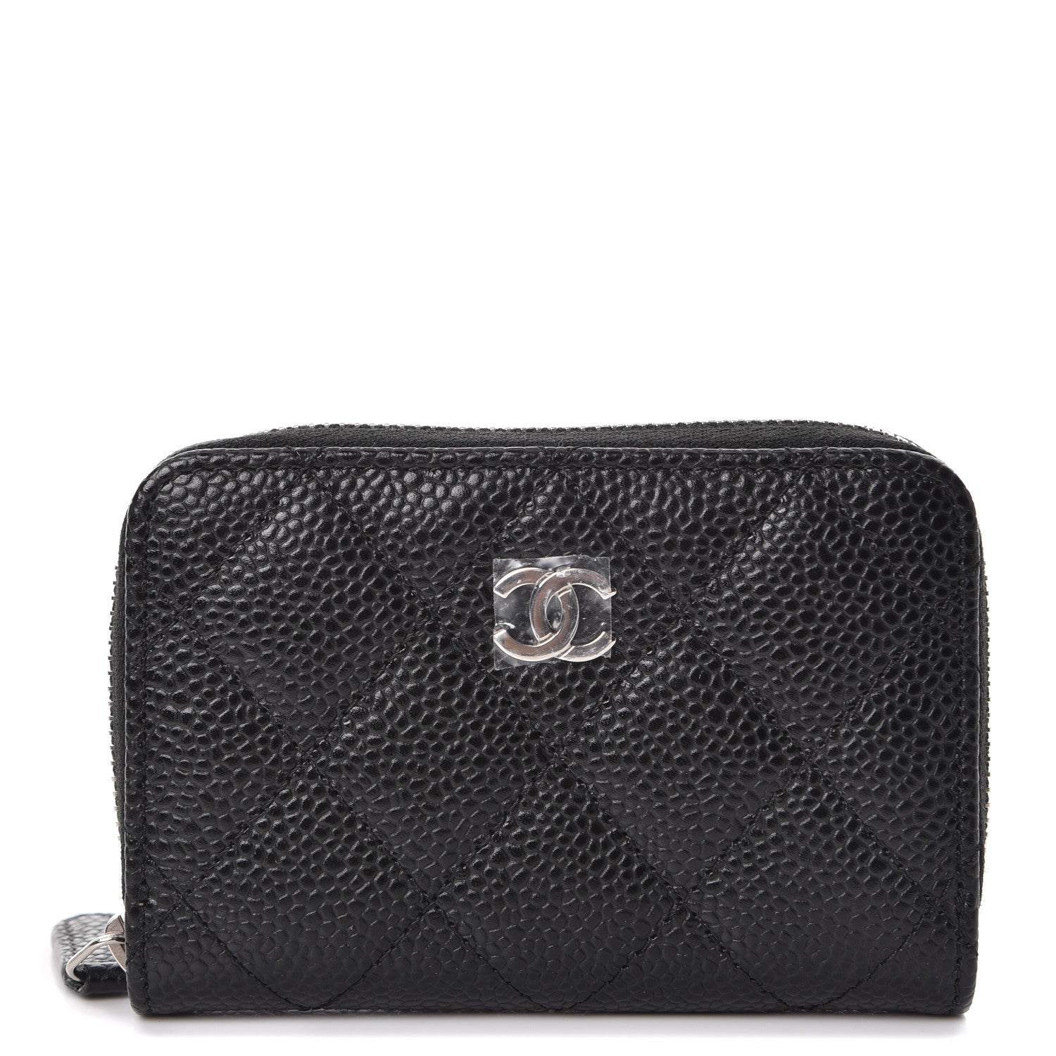 Chanel Caviar Quilted Zip Coin Purse Black 1 of 8