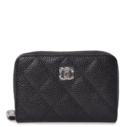 Chanel Caviar Quilted Zip Coin Purse Black 1 of 8