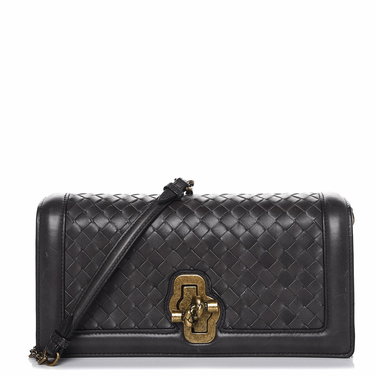 Nappa Intrecciato Olimpia Knot Clutch New Light Grey