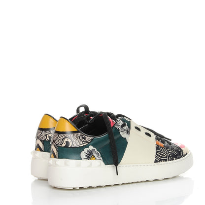 Valentino Garavani Calfskin Mime Rockstud Open Sneakers 38.5 White Multicolor 4 of 9