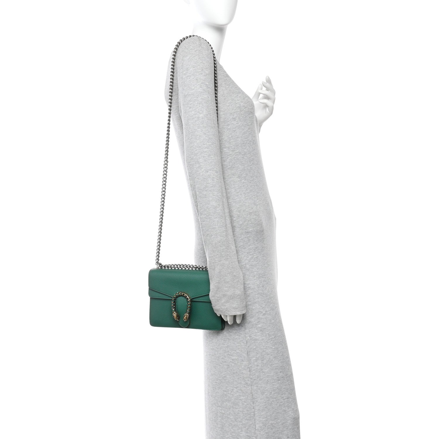 Gucci Calfskin Mini Dionysus Shoulder Bag Emerald 2 of 12