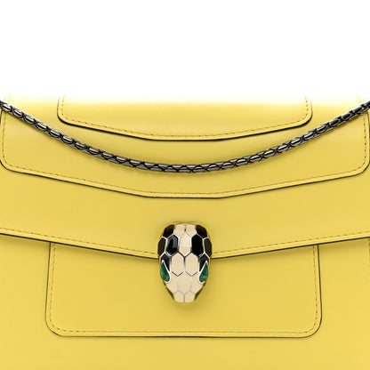 Bulgari Calfskin Serpenti Forever Shoulder Bag Yellow 5 of 11